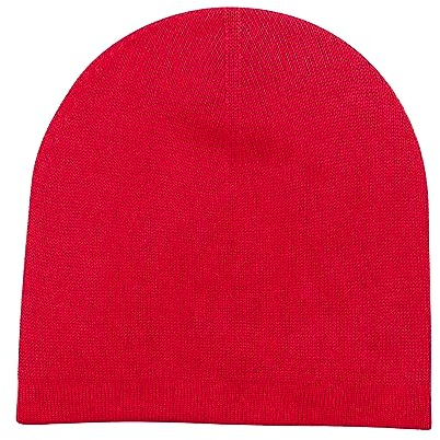 yanopurna Unisex-Kaschmirmütze – Mützen aus 100% Handgewebter Kaschmirwolle für Damen – Beanie-Mütze für Herren, Winddicht – Warme und Weiche Mütze für den Winter – Hergestellt in Nepal - Rot