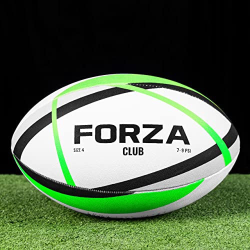 FORZA Ballons de Rugby - 7 Styles de Ballon Match/Entraînement | Plusieurs Tailles (Taille 3, FORZA Ballon de Rugby Club (Vert))