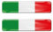 2X 3D Gel Aufkleber Italien Italy Italia 6cmx1cm Flagge Fahne Flag Stickers