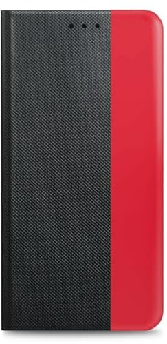 Prio Schutzhülle/Tasche mit Standfunktion für Samsung S22 schwarz-rot