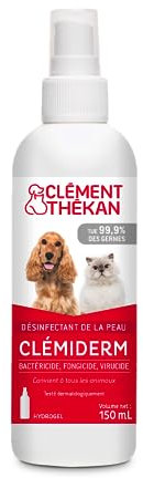 Clément Thékan - Spray désinfectant de la Peau pour Chiens, Chats et Autres Animaux - Clémiderm 150 ML