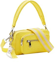 Desigual Half Logo 24 Cross Body Bag Yellow