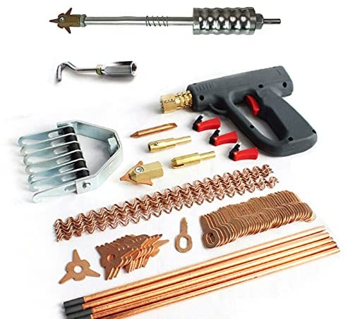 86Pcs Auto Dent Puller Kit Ausbeulwerkzeug Karosserie für die Autoreparatur, Spotter-Zubehör, Spotter Schweißgerät Karosserie Reparatur Ausbeul Set, Werkzeugsatz zum Entfernen von Dellen