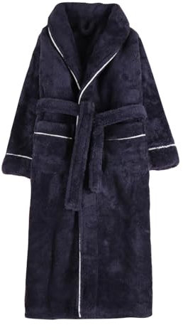 Generico Vestaglia Donna Pile Invernale Caldo Vestaglia da Bagno Lunga in Cotone con Cappuccio Idee Regalo per Lei Pile Pesante Donna