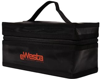 E-Westa Lipo Safe Bag Feuerfeste 22,5x8x10 cm - Feuersicherheit Akku Tasche - Feuerfeste Box Geeignet für Viele Modelle von Lipo-Akku-Batterien - Akku Aufbewahrungsbox