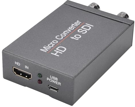 FUWIND -Kompatibler SDI-Konverter HD zu 3G-SDI/HD-SDI Audio Embedder 2-Wege-SDI-Konverter-Adapter für Kamera-Heimkino