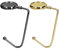 kwmobile 2X Tisch Handtaschenhalter Haken - Antirutsch Taschenhaken Halterung Handtaschen - Taschenaufhänger Halter in Dunkler Schiefer Gold