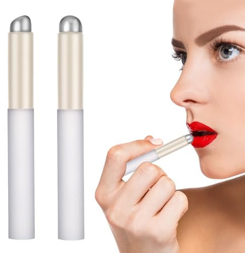 2 PCS Elastic Silicone Lip Applicator Lip Balm Applicator Reusable with Box Lip Smudge Brush Fingerlike Silicone Lip Brush Round Head Silicone Lip Brush Elastic Silicone Brush Set for Glaze Lipstick