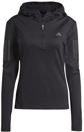 adidas Damen Own The Run Winterized Hooded Half-Zip, Black, M