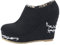 Generico Stivali Donna Stivali Bassi Donna Donna Stivali Tacchi a Zeppa Ricamati con Punta Primavera Estate e Autunno da Donna Tacchi altissimi Tacchi con Zeppa Scarpe Donna Invernali (Black, 40)