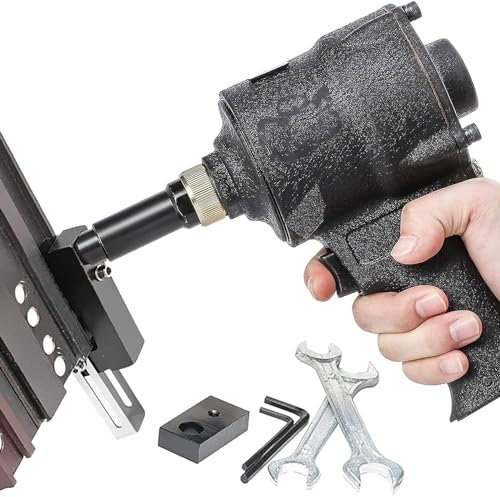 KJHYYPP Professional Punch Nailer, Pneumatic Hole Puncher, 3.2-13MM Air Metal Hole Punch Tool, Air Metal Hole Punch Tool, Clamp Heads 360 degrees Rotation (Size : 10.3MM) (6MM)