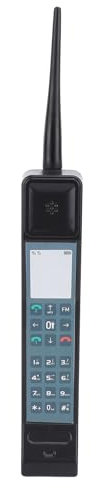 Ziegelstein Handy Ornament, 80er 90er Jahre Handy, Vintage Handy, Retro Handy, 12 Zoll Altmodisches Handymodell, Ziegelstein Handymodell, Fotografie Requisiten (Black)