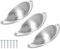 sourcing map Drawer Pulls, 3Pcs 2-1/2 - Zinc Alloy Brushed Cup Pulls with Screws, Cabinet Hardware Handles Dresser Shell Pulls for Bathroom Kitchen (Nickel)