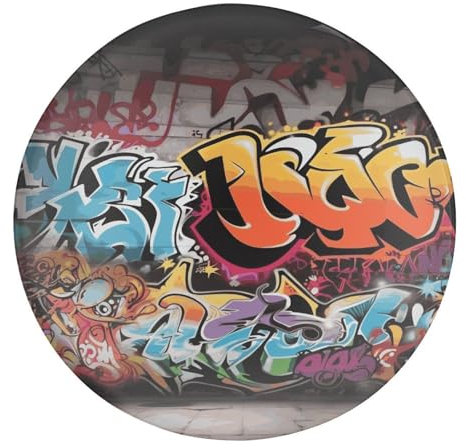 Kühlschrankmagnete, Graffiti, Hip-Hop-Glas, Set mit 2 Stück, dekoratives Muster, starke magnetische Kühlschrankmagnete, wiederverwendbare Glasaufkleber für Kühlschrank, Heimdekoration
