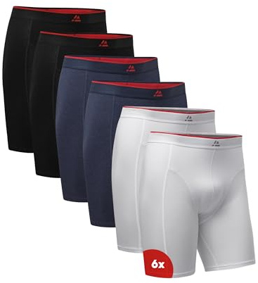DANISH ENDURANCE Bambus Boxershorts Herren mit langem Bein, 3er & 6er Pack | Bambus Boxershorts mit langem Bein, Geruchshemmend & Scheuerfrei für Alltag, Training & Reisen