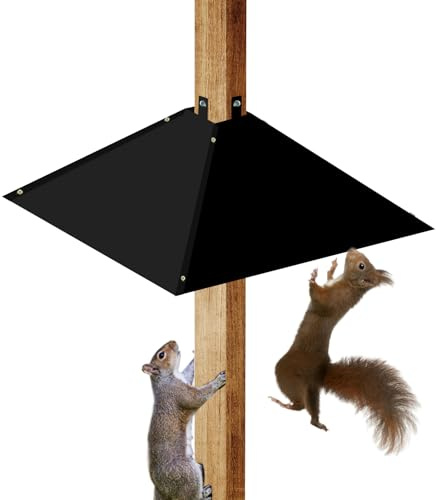 44x44cm Metallisches Eichhörnchen-Abwehrblech für 4,3x4,3 Pfosten,Außen Eichhörnchen Guard Schlangestopper