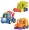Kalastussaari Friction Powered Cars, 3Pcs Construction Vehicles Toys Set Includes Harvester, Sweeper, Cement Mixer Trucks for Kids Gift