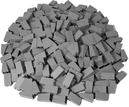 Lego® 2x2x3 Dachsteine 3684c Hellgrau – 25 Stück | Dachsteine für Haus & MOC Bauprojekte