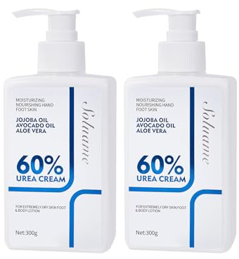Urea Bodylotion mit 60% Urea, Bodylotion Trockene Haut, Tiefe Feuchtigkeitsspendende und Schnell Aufnehmende Körperlotion, Body lotion Damen/Herren 300g*2