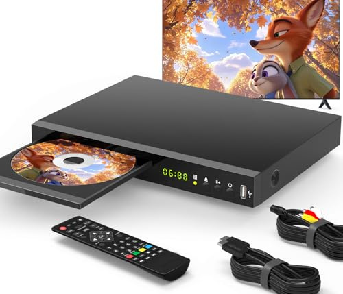 Lettore DVD Blu Ray Dolby Digital TrueHD/DTS e 1080P Full HD, riproduce tutti i DVD e Blu-ray Region A 1, supporto max 128G USB Flash Drive + HDMI/AV/uscita coassiale + PAL/NTSC integrato con cavo