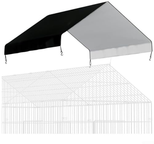 Bebykilemi Hühnerstallabdeckung, wasserdicht, 144 x 109 cm, Oxford-Tuch mit Bungee-Seilen für große Hühnerställe und Schutz im Freien vor Regen, Schnee und UV-Strahlen