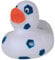 S.B.J - Sportland Badeente - Quietscheente Fußball weiß/blau