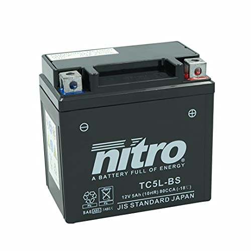 NITRO YTC5L-BS -N- Batterie Moto AGM Fermé