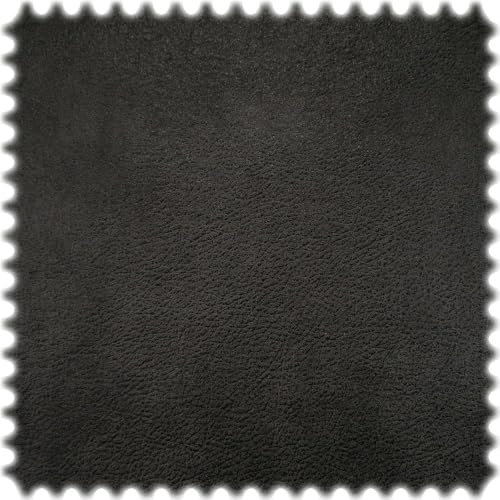 Microfaser Möbelstoff Uni Lederoptik Fresh Graphit