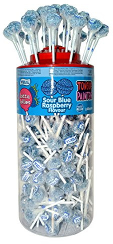 Vidal Lollipops Sour Blue Raspberry (Pack of 150)