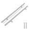 Flexzion 10 Pack Kitchen Cabinet Handles Silver Drawer Pulls 24 inch, 15 inch Hole Center, Stainless Steel T Bar with Satin Brushed Nickel, Hardware for Kitchen Cupboard Door Bathroom Furniture