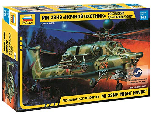 Zvezda 500787255 - 1:72 MI-28N Attack Helicopter, grün