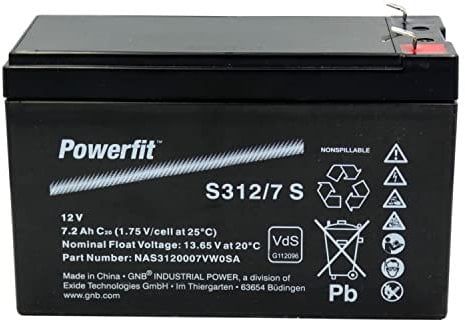 Exide Batterie au plomb powerfit S312/7S Batterie au plomb 12 V 7 Ah