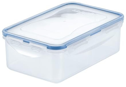 Lock & Lock HPL817C Rectangular Box with 3 Compartments Transparent Plastic 20.5 x 13.4 x 6.9 cm 1 L