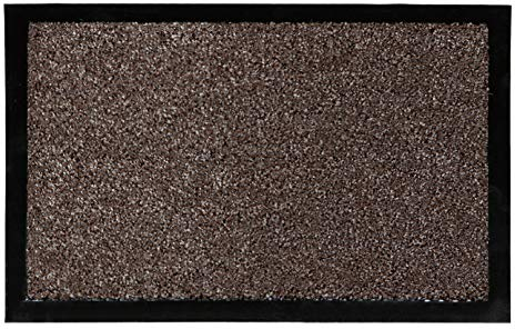 Carpido Fußmatte 60x80 cm für den Innenbereich - Türvorleger schnelltrocknend - Rutschfester Sauberlauf braun - Schlichter Fußabstreifer