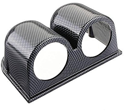 Mintice 2 Pulgadas 52mm Universal Doble Orificio Agujero Gauge Pod Soporte Calibre Soporte de Auto Gauge Bracket Tablero Instrumento Plana Fibra de Carbon