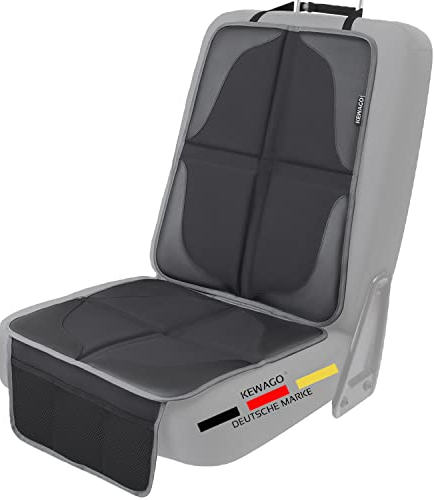 Kewago Kindersitzunterlage ISOFIX geeignet – Sitzschoner Auto Kindersitz & Vordersitze – Sitzschutz Auto Kinder – Schonbezug & Rückenlehnenschutz – Anti-Schmutz Matte – Sitzschutz