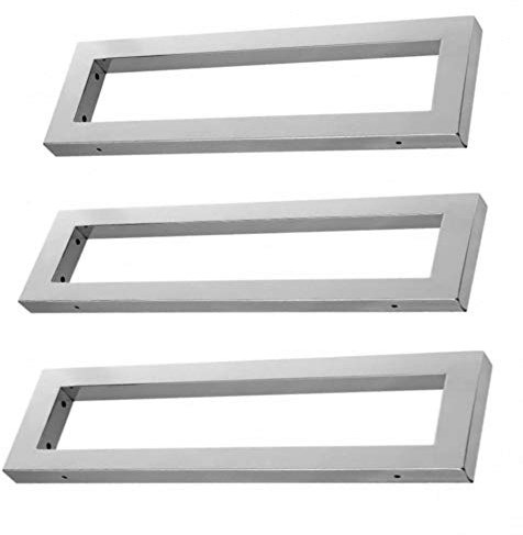 Wandkonsole EWH011-500 edel verchromt | Maße: 500x150x30 mm | Unterbau für Waschtischplatte | Liefermenge: 3 Stück