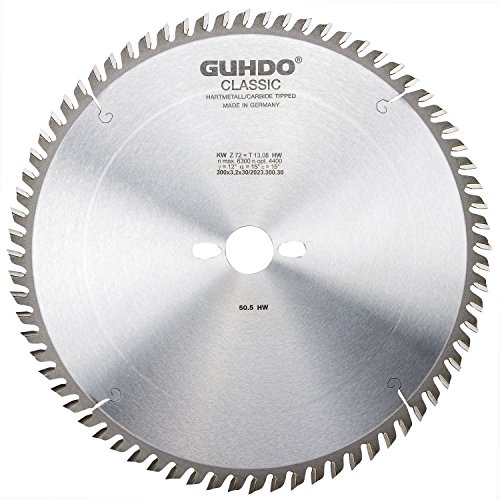 GUHDO Classic HW-Kreissägeblatt 300x3,2 | Bohrung 30mm | 96 WZ | Holz fein | Made in Germany