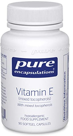 Pure Encapsulations Vitamin E (with Mixed Tocopherols) - 400 IU Natural D-Alpha Tocopherol - Antioxidant Dietary Supplement - 90 Softgel Capsules