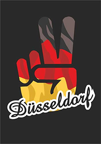 INDIGOS UG Auto Aufkleber Düsseldorf - ca. 25x20 cm - Victory - Sieg - Heckscheibe, Kofferraum, Laptop, Fussball, Sport, Schule, Tunig - Deutschland - Stadtaufkleber