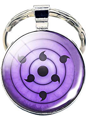 Sharingan Rinnegan Schlüsselanhänger, Metall, 19,8 g (Rinnegan), Violett