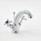 Milano Elizabeth Traditional Mono Basin Mixer Tap Crosshead Handles - Chrome Black