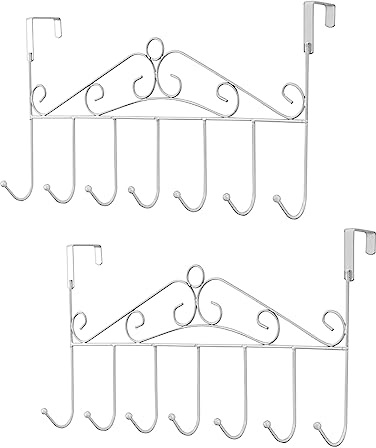 Eywlwaar Türgarderobe mit 7 Haken, Metall, für Zuhause, Hüte, Mäntel, Schlüssel, Taschen, Kleidung, Schals, Haken