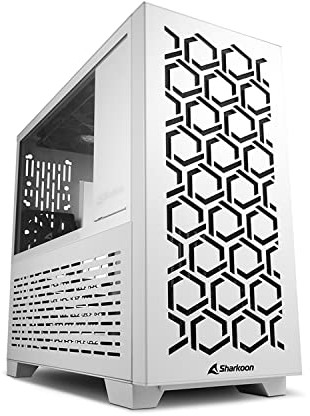 Sharkoon MS-Y1000-Computer Box, PC Gaming, Micro-ATX, Blanc