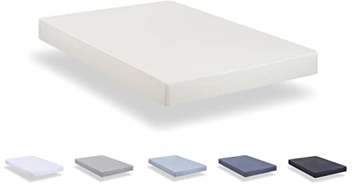 Spannbettlaken aus gebürsteter Mikrofaser, extra weich, für Betten 140 x 190/200 cm, Beige