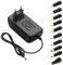 ALITOVE Netzteil 24V 1A Adapter DC 24 Volt 24W Steckernetzteil 1000mA 800mA 500A Transformator mit 10 Steckers für LED Streifen ADSL Katzen Sicherheitskameras Audio Video Netzteile