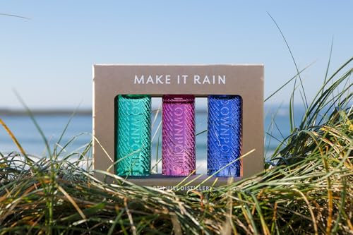 DOWNPOUR Mini Gift Set. SCOTTISH GIN DISTILLERY OF THE YEAR 2022 & 2023. Each Mini Gift Set contains 3 x 5cl bottles of Downpour Gin.