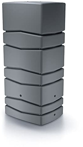 Garden Large Rectangular Plastic Water Butt Set Inc Connection kit 350 450 650 litres (350 Litres, Grey)