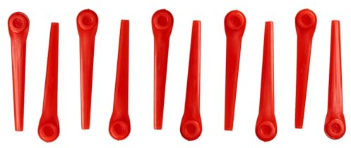 vhbw 10x Ersatz-Messer Ersatz für Gardena RotorCut 5368-20 für Rasentrimmer - Ersatzklinge, Orange, Kunststoff