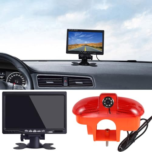 7 Zoll TFT LCD Bildschirm Auto Monitor + HD Rückfahrkamera Ersatz für Vauxhall Kipper Combi X70 MK/Renault Master Kasten II/Mascott/Opel Movano A/FIAT Scudo/Citroen Jumpy/Peugeot Expert 224 222 VF3